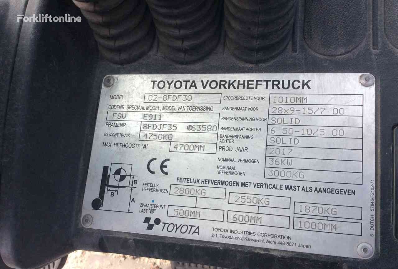 Toyota FDF 30.  carretilla diésel